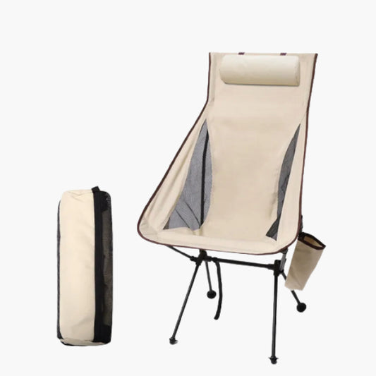 40" High Back Folding Camping Chair with Lightweight Aluminum Alloy