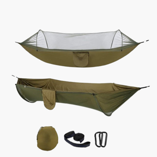 2024 Camping Hammock with Mosquito Net Pop-Up Light Portable Outdoor Parachute Hammocks