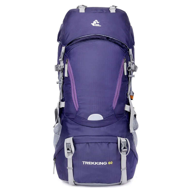 purple hiking backpack