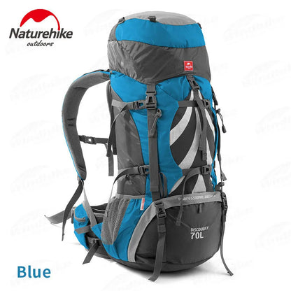 Hiking Backpack 70L +5L Climbing Trekking Travel Knapsack Softback Waterproof Rucksack With Rain Cover Large Capacity