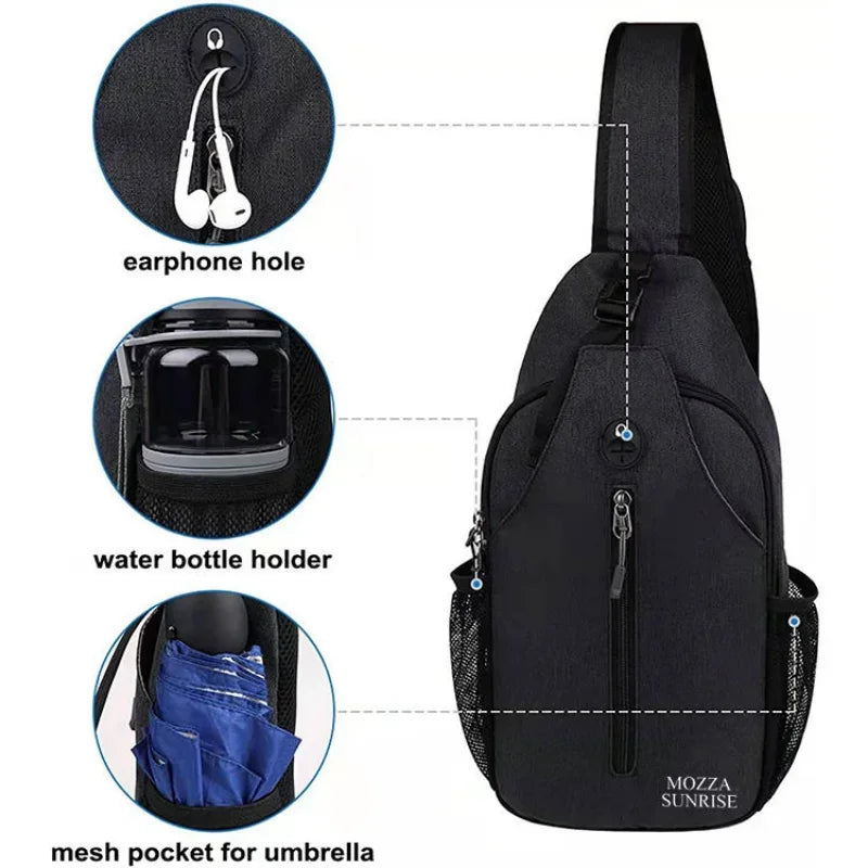 6L Small Crossbody Bag Satchel Travel Backpack Wear-resistant Scratch Resistant Waterproof
