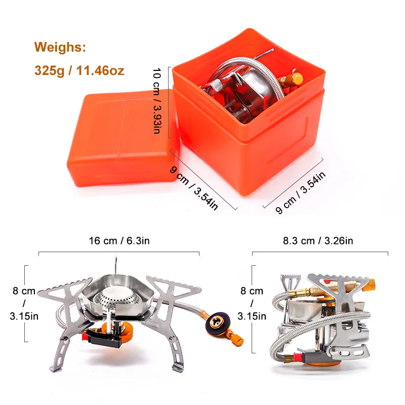3500W Wind Proof Camping Gas Stove System Portable