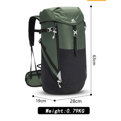 aSoft Back 40L Nylon Waterproof Outdoor Camping Travel Backpack Ergonomic Design