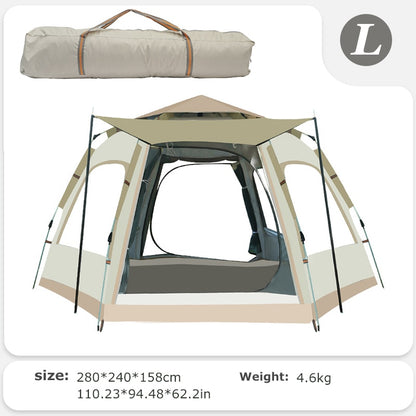 Westtune Large Automatically Hydraulic Pop Up Tent Multi-Layer 190T Silver Plating Camping Hiking Tent
