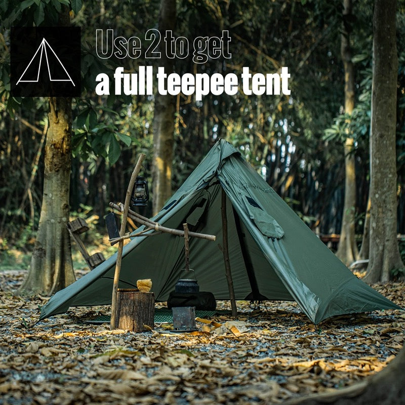 Onetigris Raincoat TENTSFORMER Poncho Shelter Waterproof 3 Season Single Tents for Camping