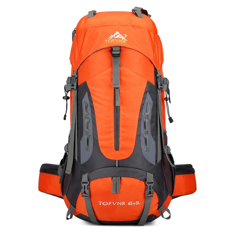 orange hiking backpack