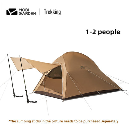 1-2 People Ultralight Tent Double Layer Waterproof Trekking Camping Tent with Inner Tent