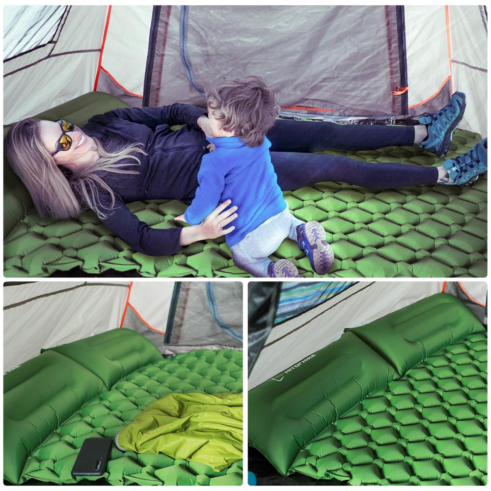Innovative Sleeping Pad Fast Filling Air Bag Inflatable Mattress with Pillow