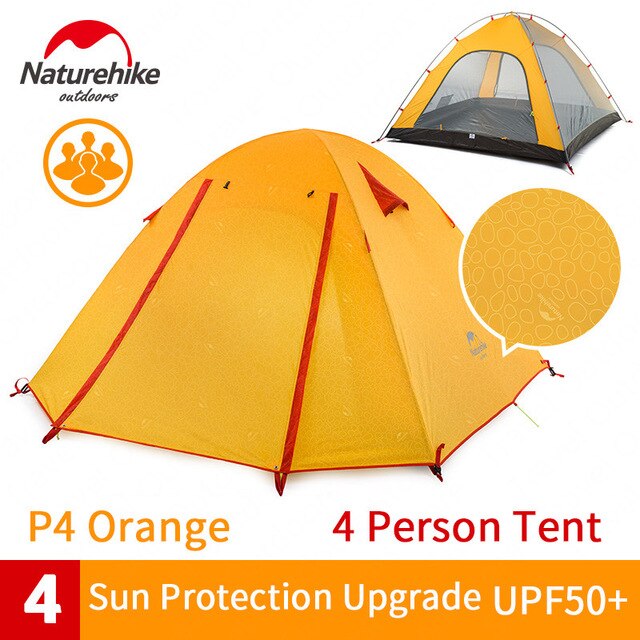 P Series Camping Tent Ultralight 4 People Outdoor UPF50+ Family Tent